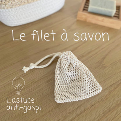 Filet à savon en coton biologique