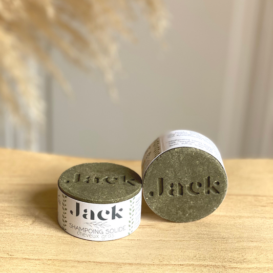 Shampoing solide pour cheveux gras argile verte & ortie Huiles essentielles de menthe poivrée et Tea Tree